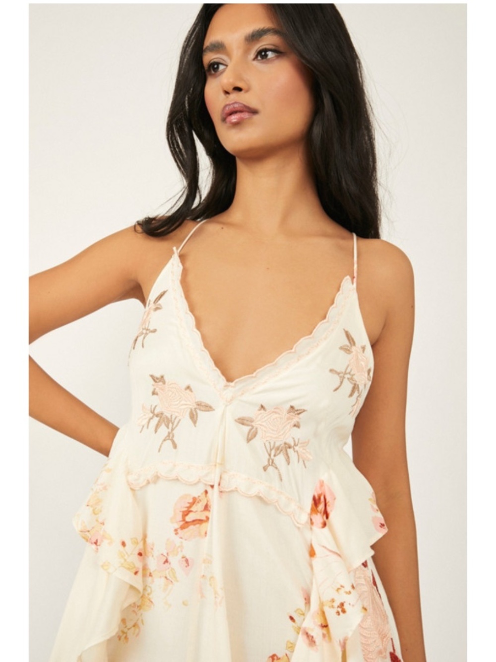 NEW Revolve Free People Audrey Dress Copper Rose Combo Small - Picture 5 of 17